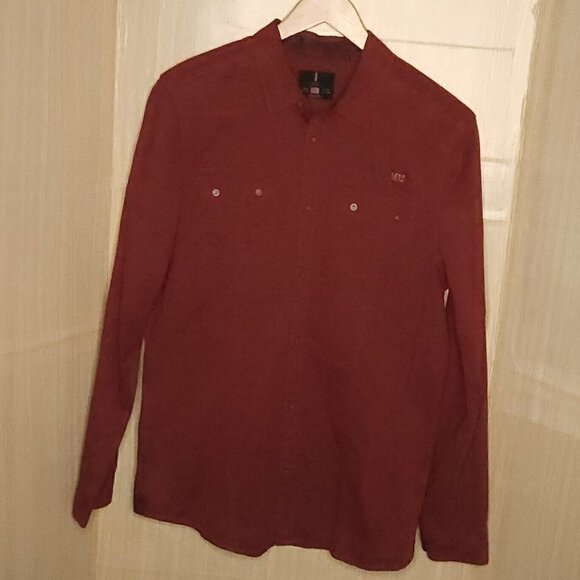 i jeans by Buffalo Other - I Jeans By Buffalo Mens Dark Red Button Down Casual Large
